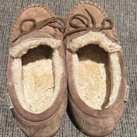 BearPaw Brown Suede Loafers with Cream Lining main image 3